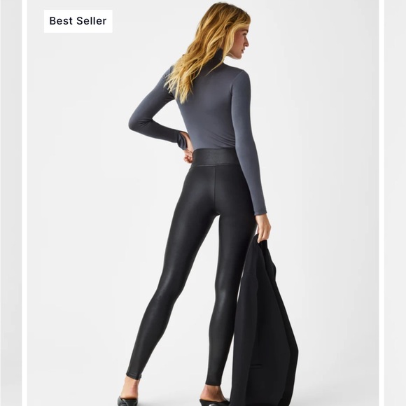 🆕 NWT SPANX Faux Leather Leggings - Picture 4 of 11